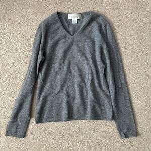 NWT Petite Sophisticate Women's 100% Cashmere Sweater gray